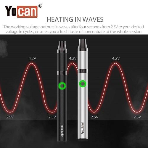 Yocan Apex Mini Variable Voltage Wax Pen Heating Waves US Vape Supply