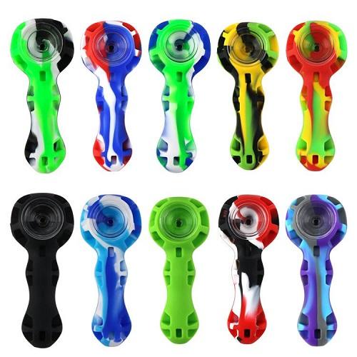 4 Inch Silicone Spoon with Glass Bowl Yocan Wholesale US Vape Supply