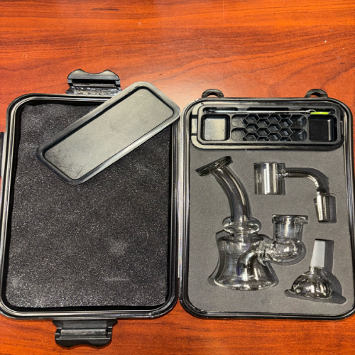 Mini  Glass Flower and Dab Rig Kit with Case