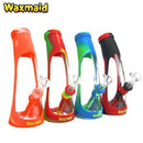 The Horn Glass & Silicone Water Pipe by Waxmaid