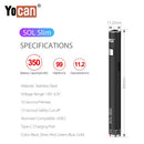 Yocan Ari (Slim) 510 Thread Twist Wax Cartridge Battery